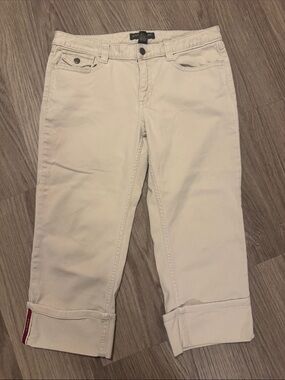 Banana Republic Cream Cropped Jeans
